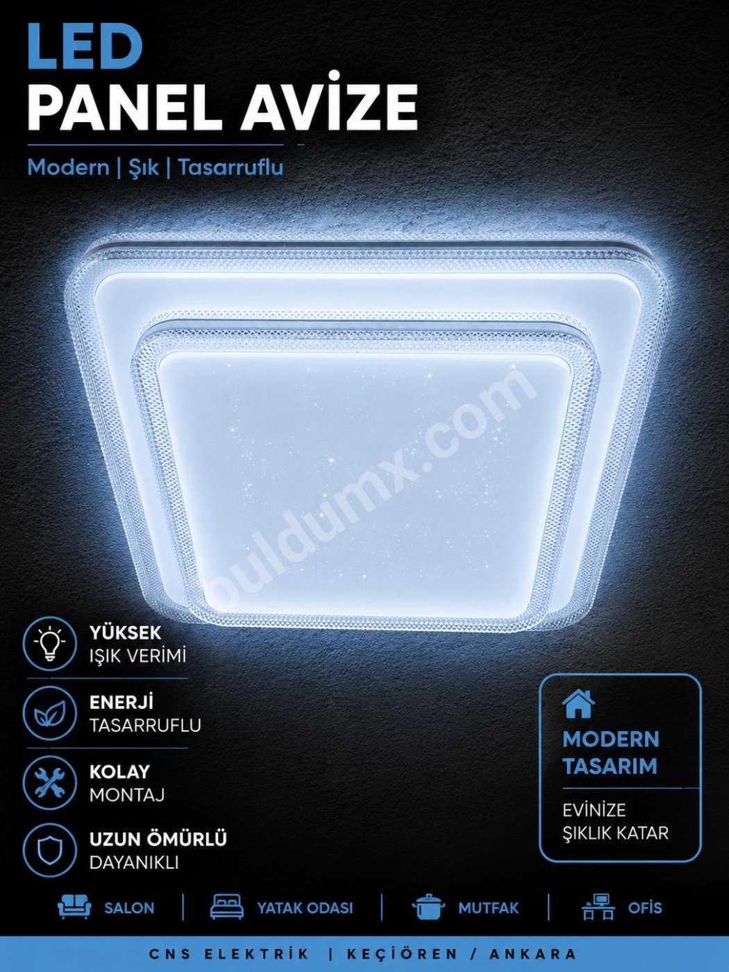 LED PANEL AVİZE AYDINLATMA - Fotoğraf 1