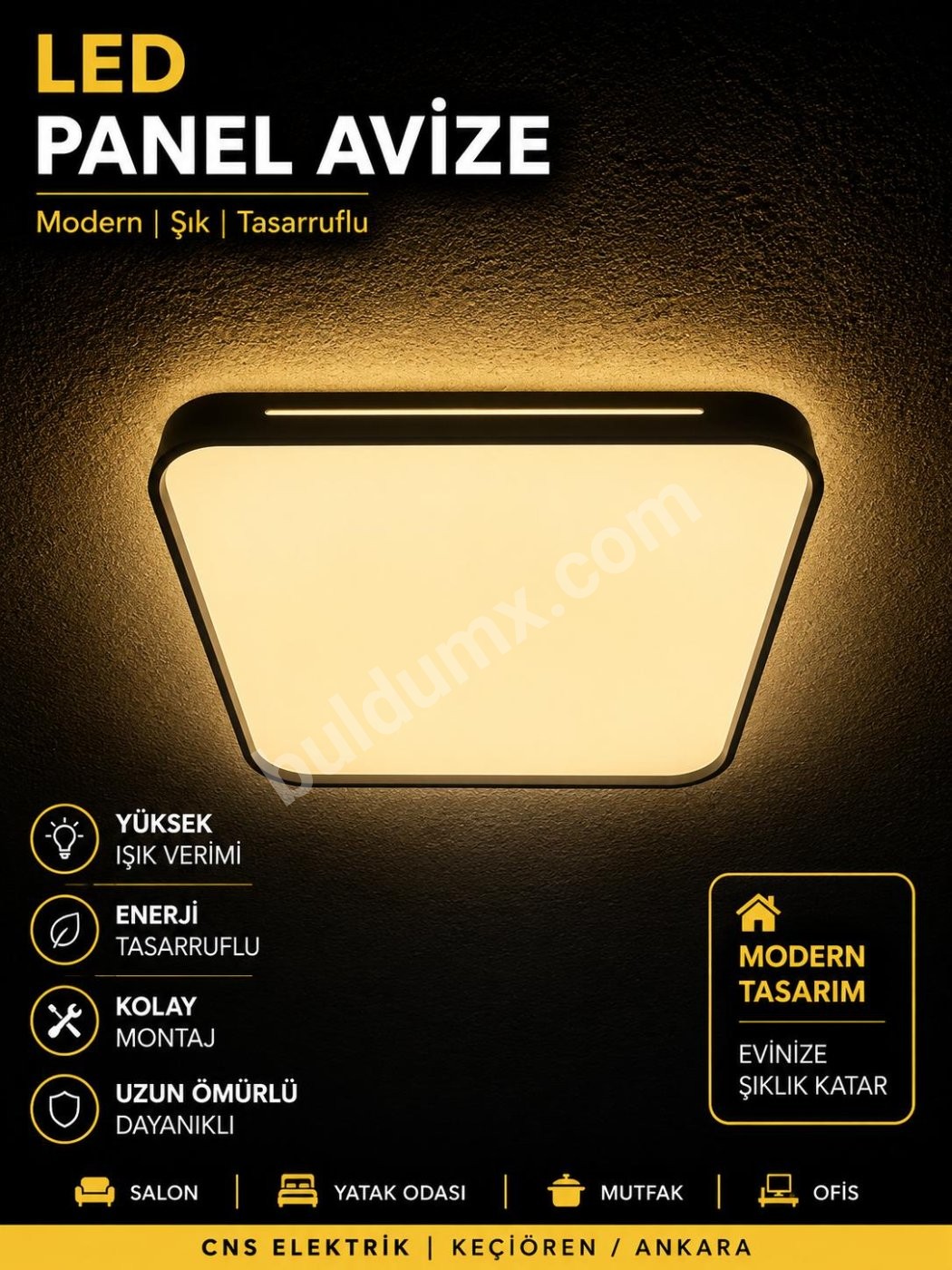 LED PANEL AVİZE AYDINLATMA - Fotoğraf 1